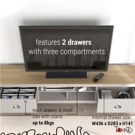 ตู้วางทีวี TOMATO HOME LEXINGTON 180 ซม. สีเทา_4