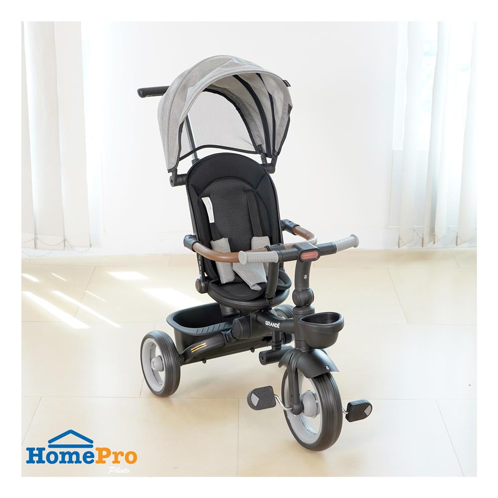 รถเข็นเด็กสามล้อ GRANDE G1 สีดำ/เทา