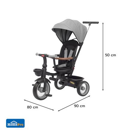 รถเข็นเด็กสามล้อ GRANDE G1 สีดำ/เทา_8