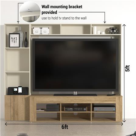 ชุดตู้วางทีวี TOMATO HOME PRESTON 179.5 ซม. สีเบจ_2