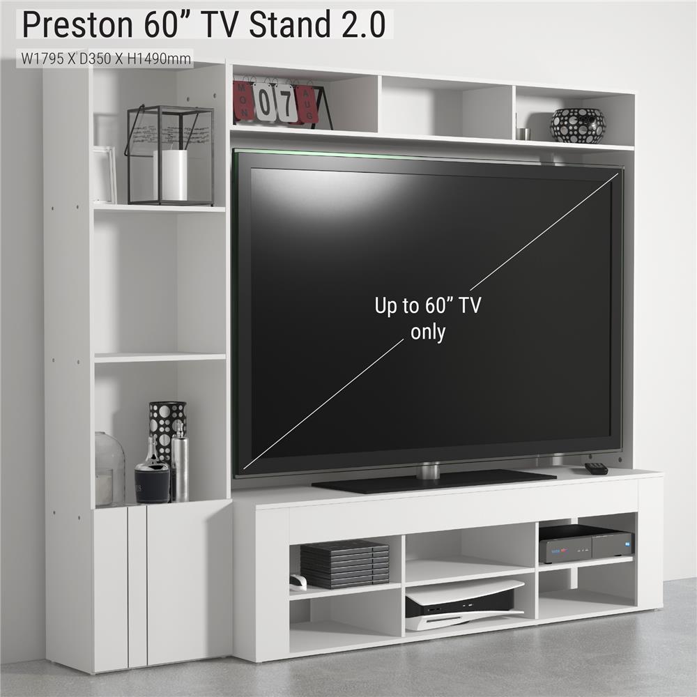 ชุดตู้วางทีวี TOMATO HOME PRESTON 179.5 ซม. สีขาว