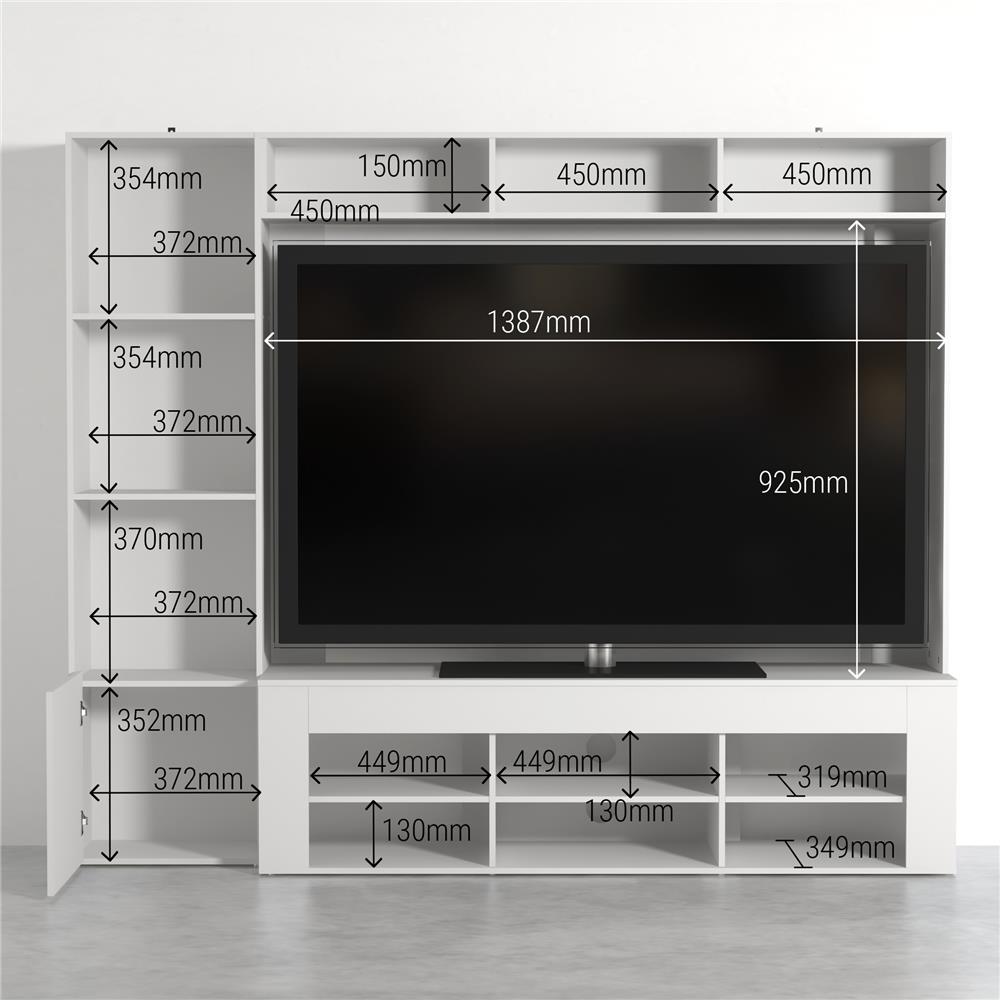 ชุดตู้วางทีวี TOMATO HOME PRESTON 179.5 ซม. สีขาว