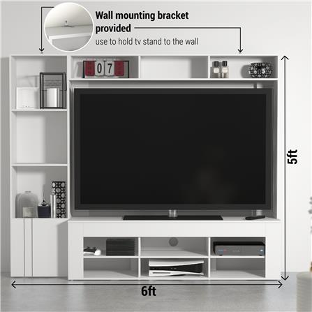 ชุดตู้วางทีวี TOMATO HOME PRESTON 179.5 ซม. สีขาว_2