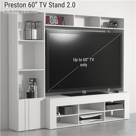 ชุดตู้วางทีวี TOMATO HOME PRESTON 179.5 ซม. สีขาว_3