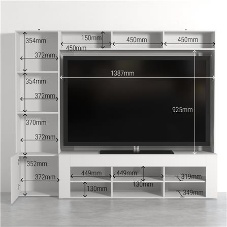 ชุดตู้วางทีวี TOMATO HOME PRESTON 179.5 ซม. สีขาว_4
