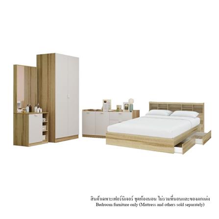 ชุดห้องนอน 6 ฟุต KONCEPT MOLLY59063758 สีไม้อ่อน_0
