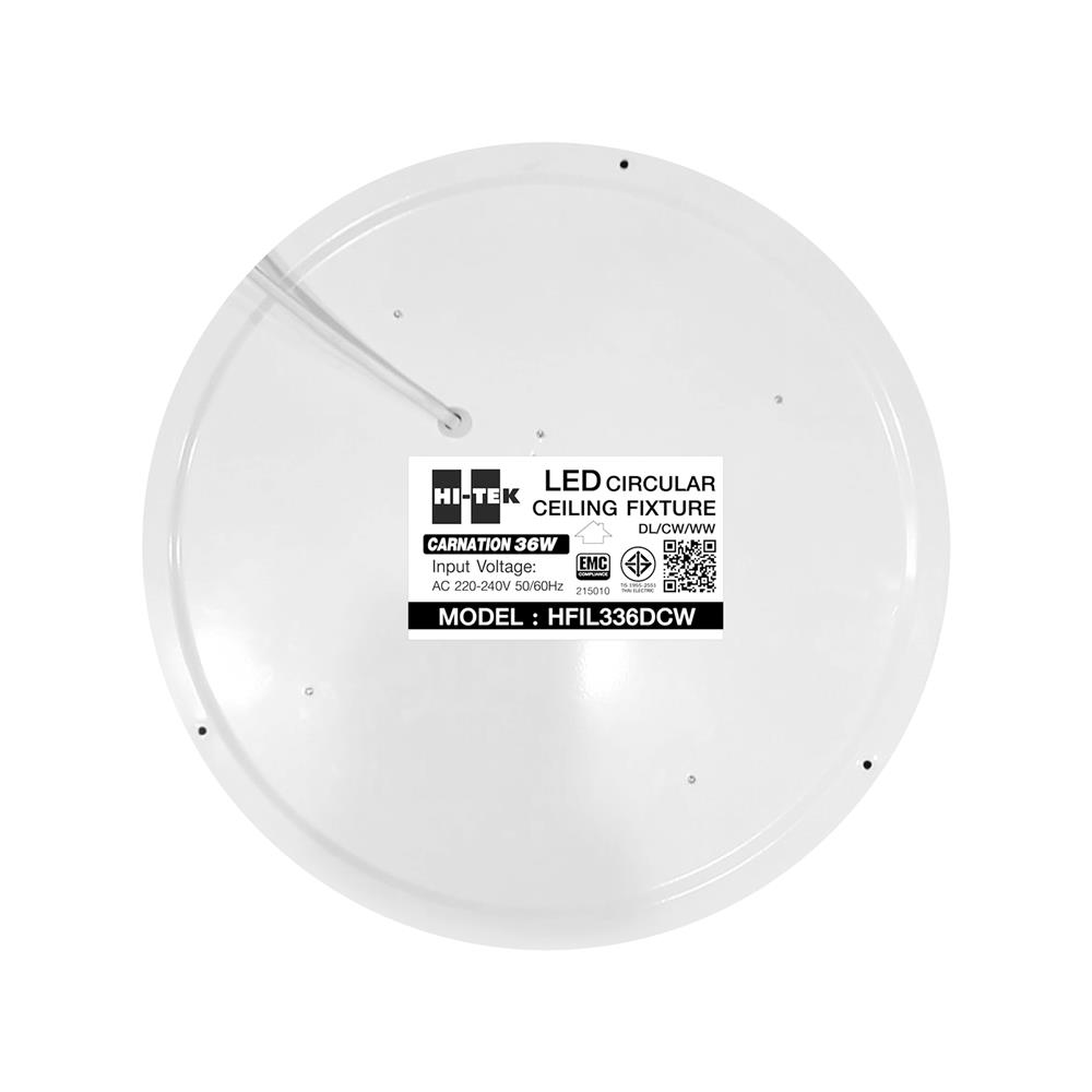 ไฟเพดาน LED HI-TEK HFIL336DCW 15 นิ้ว 36 วัตต์ DAYLIGHT/COOL WHITE/WARM WHITE สีขาว