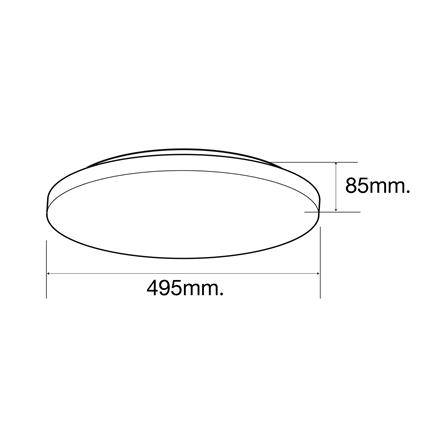 ไฟเพดาน LED HI-TEK HFIL555DCW 15 นิ้ว 55 วัตต์ DAYLIGHT/COOL WHITE/WARM WHITE สีขาว_6