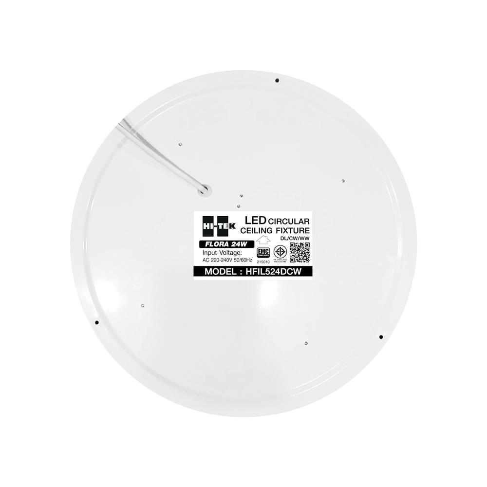 ไฟเพดาน LED HI-TEK HFIL524DCW 15 นิ้ว 24 วัตต์ DAYLIGHT/COOL WHITE/WARM WHITE สีขาว