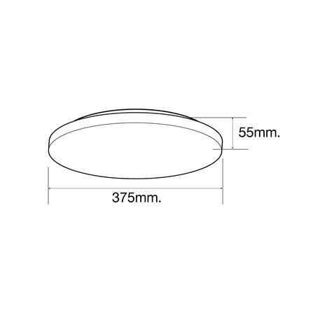 ไฟเพดาน LED HI-TEK HFIL524DCW 15 นิ้ว 24 วัตต์ DAYLIGHT/COOL WHITE/WARM WHITE สีขาว_6