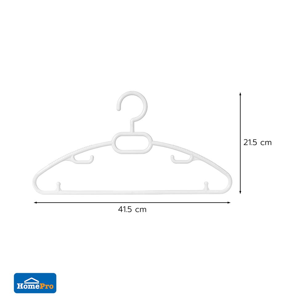 ไม้แขวนเสื้อ PLIM LINO HG-888 สีขาว (แพ็ก 6 ชิ้น)