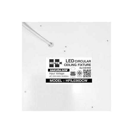 ไฟเพดาน LED HI-TEK HFIL036DCW 15 นิ้ว 36 วัตต์ DAYLIGHT/COOL WHITE/WARM WHITE สีขาว_6