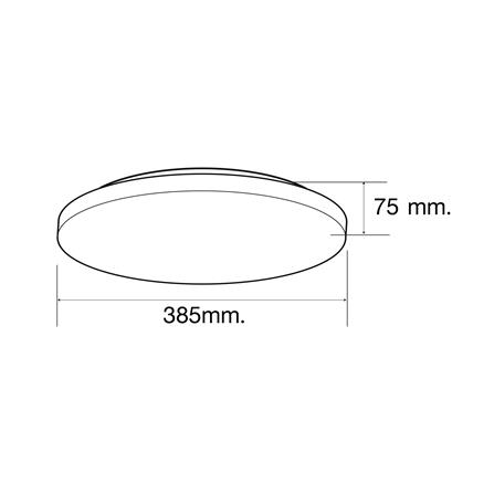 ไฟเพดาน LED HI-TEK HFIL036DCW 15 นิ้ว 36 วัตต์ DAYLIGHT/COOL WHITE/WARM WHITE สีขาว_5