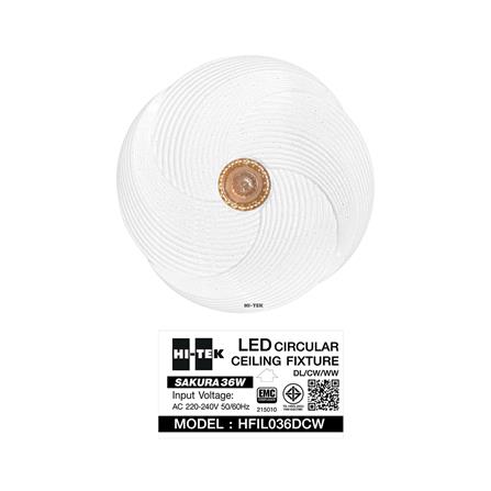 ไฟเพดาน LED HI-TEK HFIL036DCW 15 นิ้ว 36 วัตต์ DAYLIGHT/COOL WHITE/WARM WHITE สีขาว_7