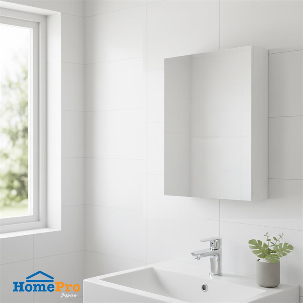 ตู้กระจก PVC MOYA VC-M2406 สีขาว