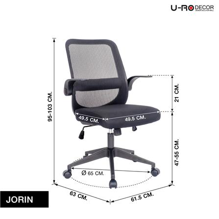 เก้าอี้สำนักงาน U-RODECOR JORIN สีดำ_11
