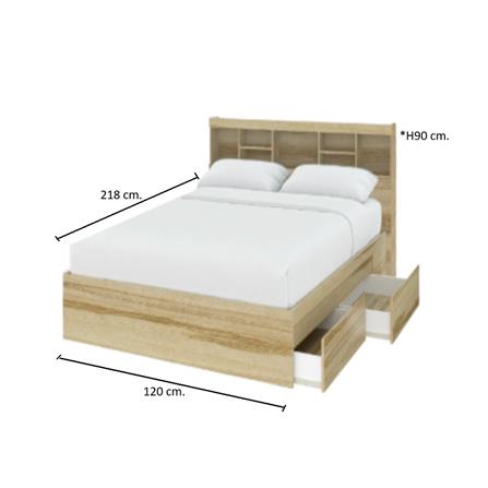 ชุดห้องนอน 3.5 ฟุต KONCEPT MOLLY 59063756 สีไม้อ่อน_4