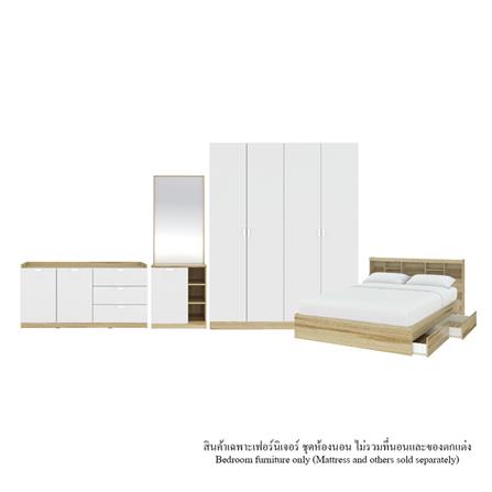 ชุดห้องนอน 5 ฟุต KONCEPT MOLLY 59063739 สีไม้อ่อน_0