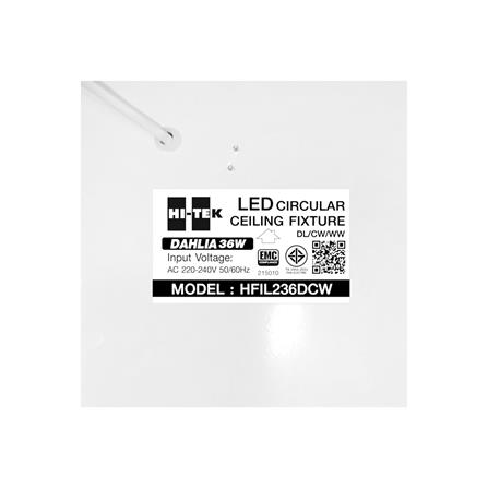 ไฟเพดาน LED HI-TEK HFIL236DCW 15 นิ้ว 36 วัตต์ DAYLIGHT/COOL WHITE/WARM WHITE สีขาว_6