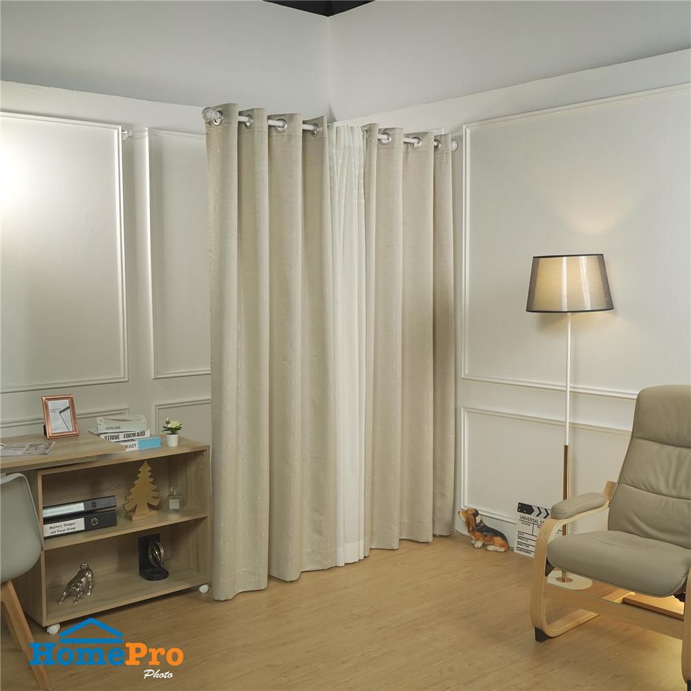 ผ้าม่าน EYELET HOME LIVING STYLE FANAR UV 140x220 ซม. สีครีม