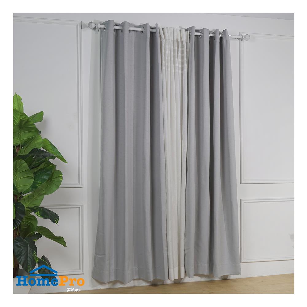 ผ้าม่าน EYELET HOME LIVING STYLE MANTRA UV 130x220 ซม. สีเทา