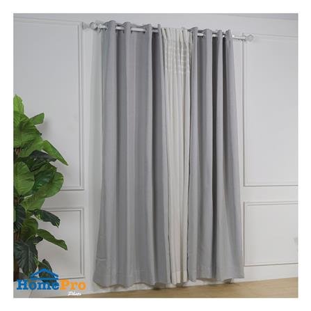 ผ้าม่าน EYELET HOME LIVING STYLE MANTRA UV 130x220 ซม. สีเทา_3