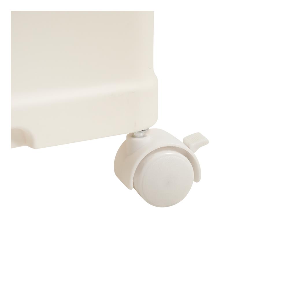 ตู้บานเปิดแคบ 3 ชั้น มีล้อ STACKO NICO 20x33x95 ซม. สีวอร์มขาว/ใส