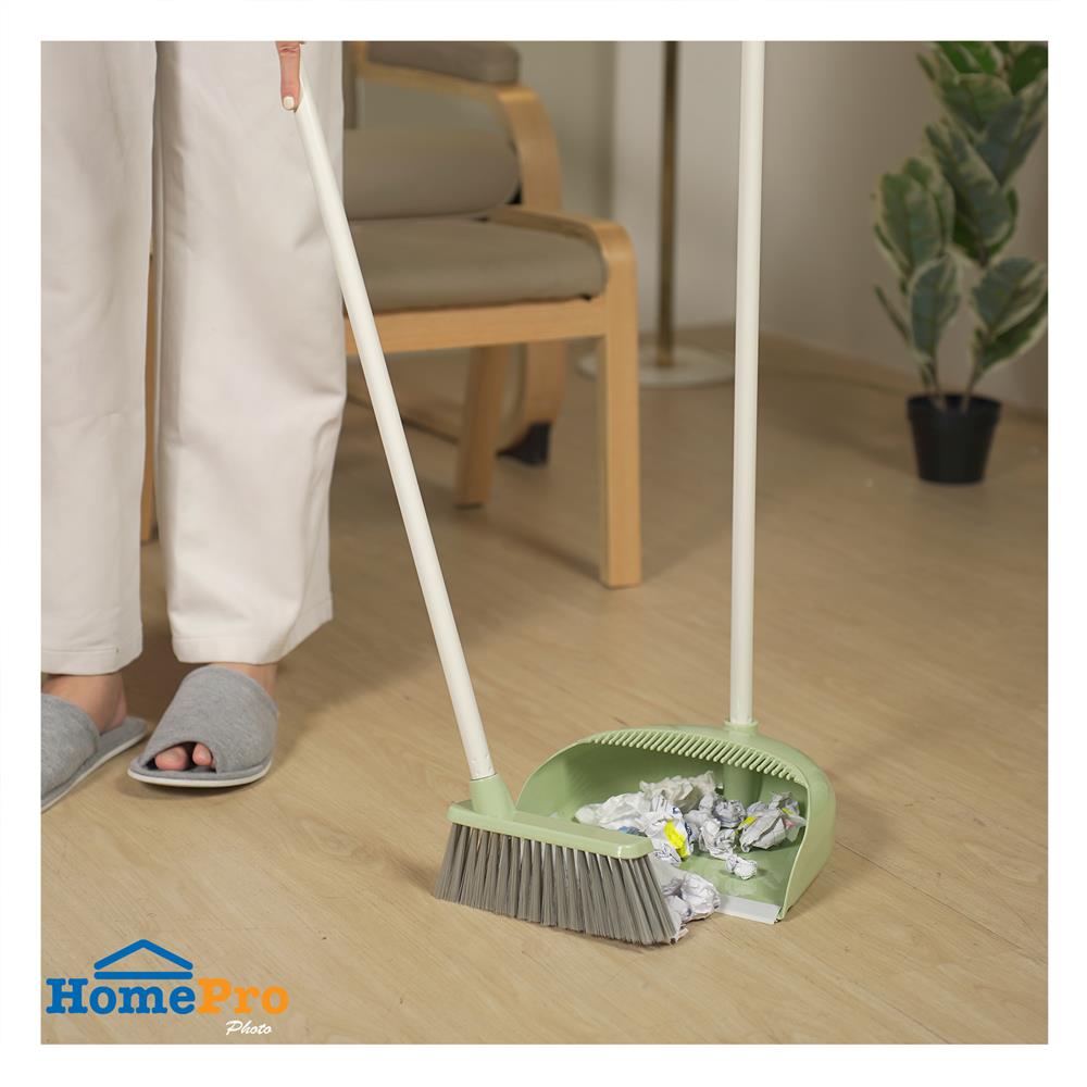 ชุดไม้กวาดพร้อมที่โกยผง ACCO PASTEL สีเขียว
