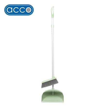 ชุดไม้กวาดพร้อมที่โกยผง ACCO PASTEL สีเขียว_0