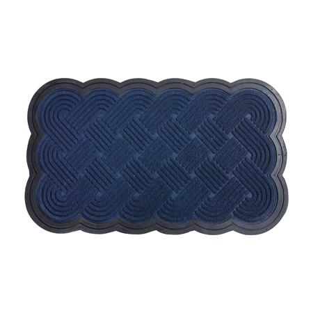 พรมเช็ดเท้าดักฝุ่น HOME LIVING STYLE SCALLOP 45X75 ซม. สีน้ำเงินเข้ม_0