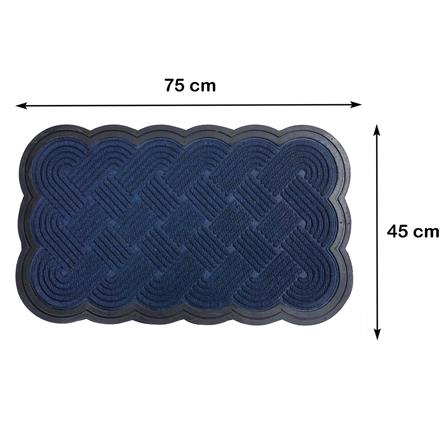 พรมเช็ดเท้าดักฝุ่น HOME LIVING STYLE SCALLOP 45X75 ซม. สีน้ำเงินเข้ม_6