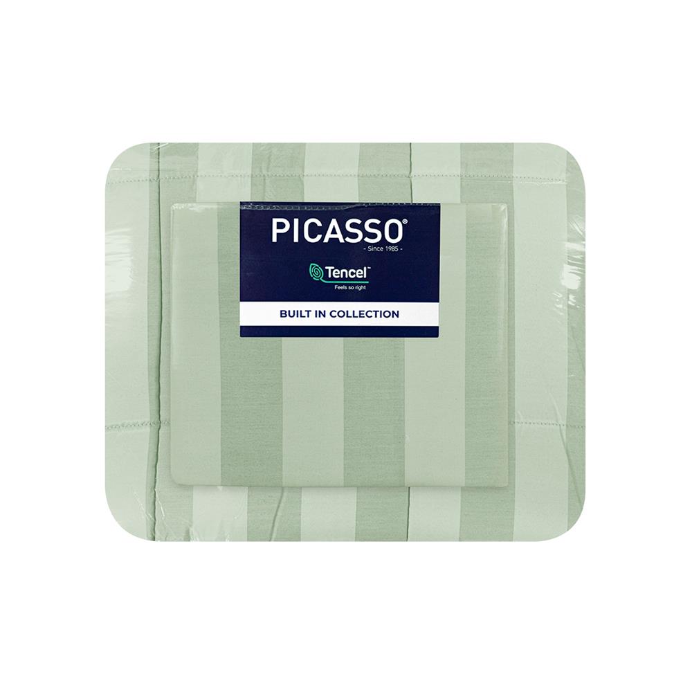 ชุดผ้าปูที่นอน 6 ฟุต (ชุด 6 ชิ้น) PICASSO JASMIME สี GREEN