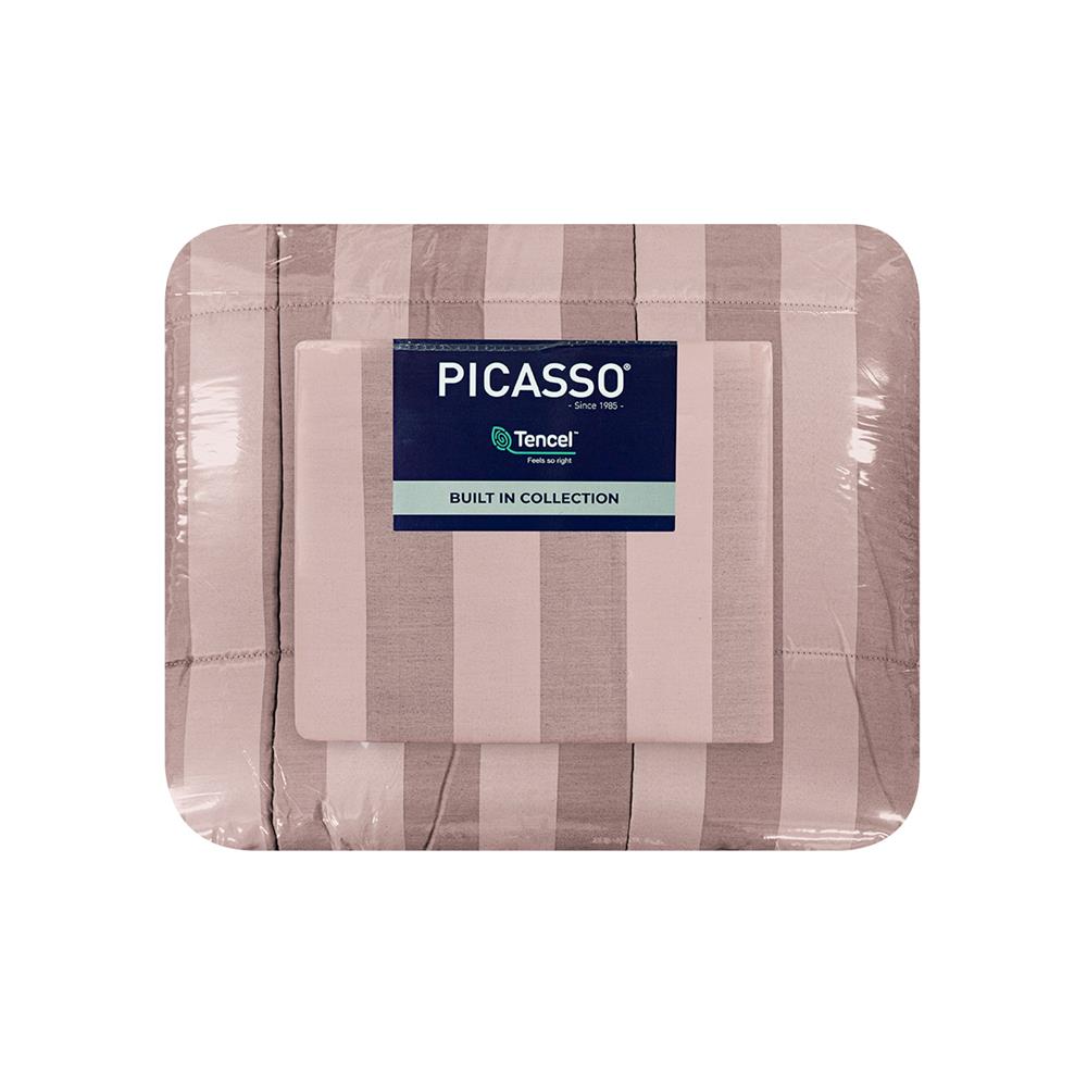 ชุดผ้าปูที่นอน 6 ฟุต (ชุด 6 ชิ้น) PICASSO JASMIME สี BROWN