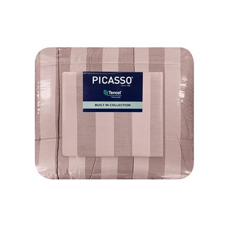 ชุดผ้าปูที่นอน 6 ฟุต (ชุด 6 ชิ้น) PICASSO JASMIME สี BROWN_3