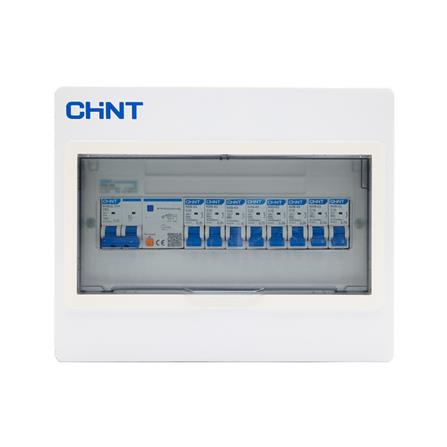 ชุดตู้คอนซูมเมอร์ยูนิต 8 ช่อง พร้อมเมน RCBO 63 แอมป์ และเบรกเกอร์ลูกย่อย CHINT_0