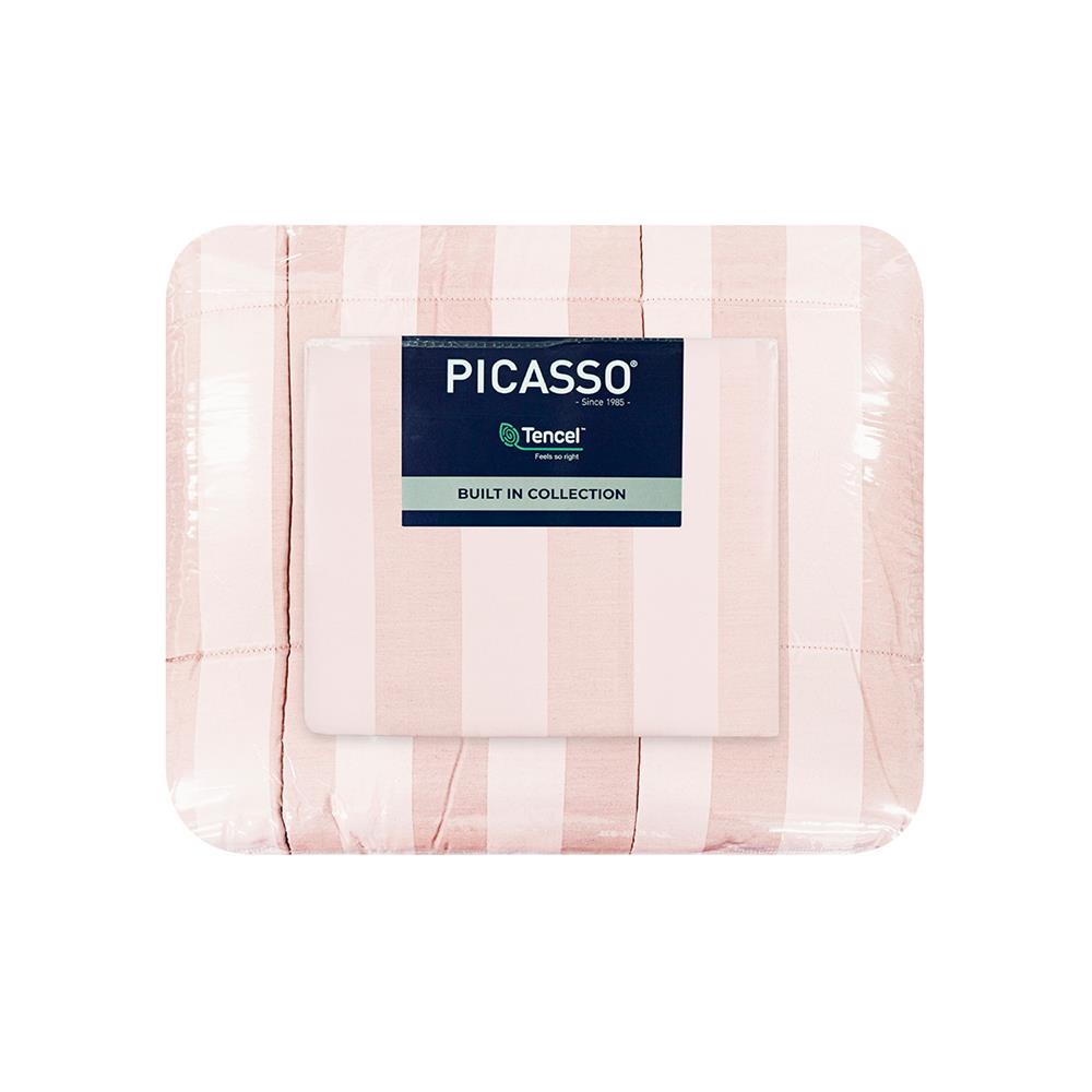 ชุดผ้าปูที่นอน 6 ฟุต (ชุด 6 ชิ้น) PICASSO JASMIME สี ROSE GOLD
