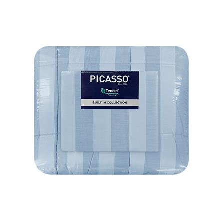 ชุดผ้าปูที่นอน 6 ฟุต (ชุด 6 ชิ้น) PICASSO JASMIME สี BLUE_3