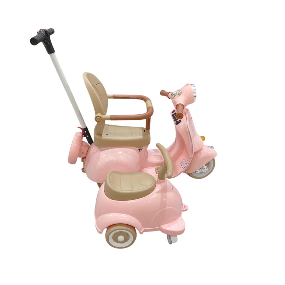 รถพ่วงข้างเด็กไฟฟ้า GRANDE สีชมพู