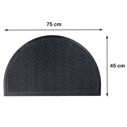 พรมเช็ดเท้าดักฝุ่น HOME LIVING STYLE MOON 45X75 ซม. สีเทา_6