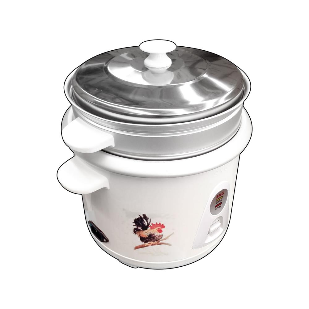 หม้อหุงข้าว MANUAL 1.8 ลิตร SKG SK-518 ลายไก่ สีขาว