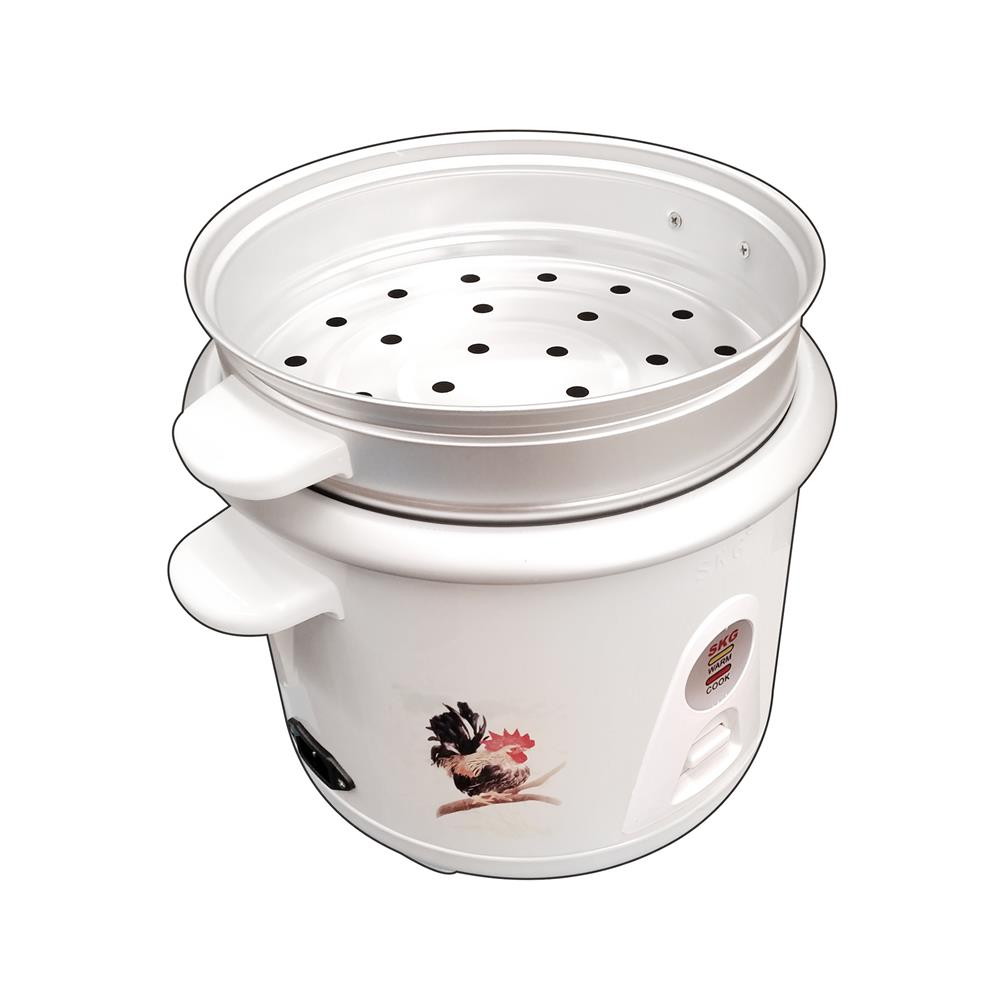 หม้อหุงข้าว MANUAL 1.8 ลิตร SKG SK-518 ลายไก่ สีขาว