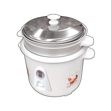 หม้อหุงข้าว MANUAL 1.8 ลิตร SKG SK-518 ลายไก่ สีขาว_1