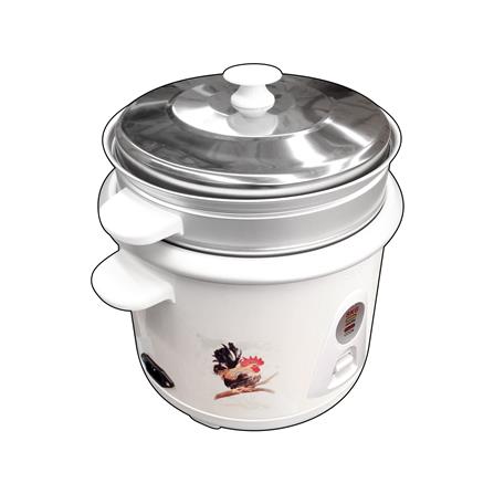 หม้อหุงข้าว MANUAL 1.8 ลิตร SKG SK-518 ลายไก่ สีขาว_2