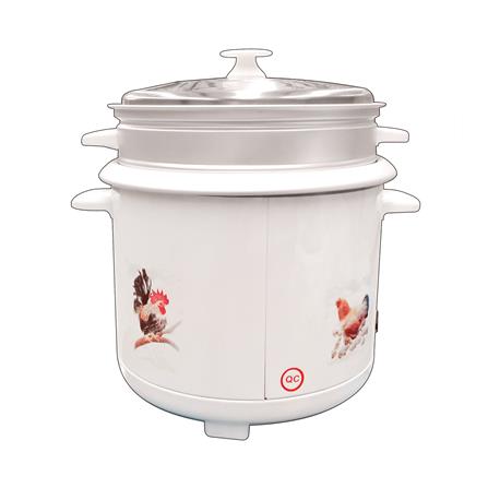 หม้อหุงข้าว MANUAL 1.8 ลิตร SKG SK-518 ลายไก่ สีขาว_4