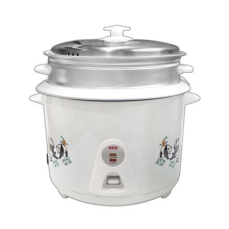 หม้อหุงข้าว MANUAL 1.8 ลิตร SKG SK-518 ลายแพนด้า สีขาว_0