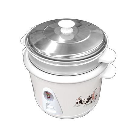 หม้อหุงข้าว MANUAL 1.8 ลิตร SKG SK-518 ลายแพนด้า สีขาว_1