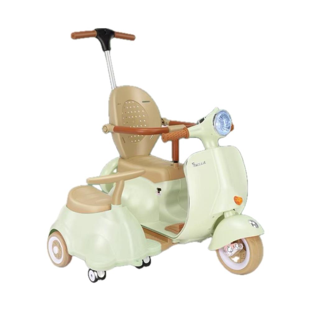 รถพ่วงข้างเด็กไฟฟ้า GRANDE สีเขียว