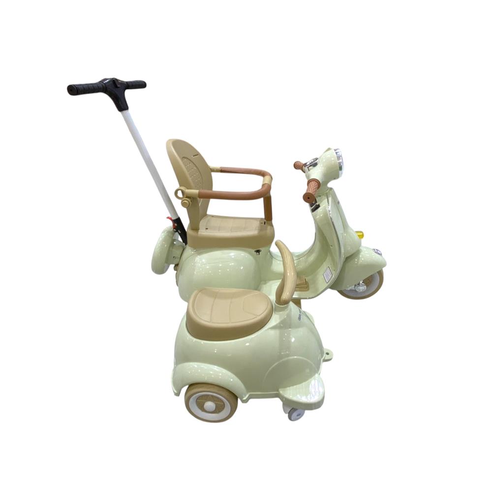 รถพ่วงข้างเด็กไฟฟ้า GRANDE สีเขียว