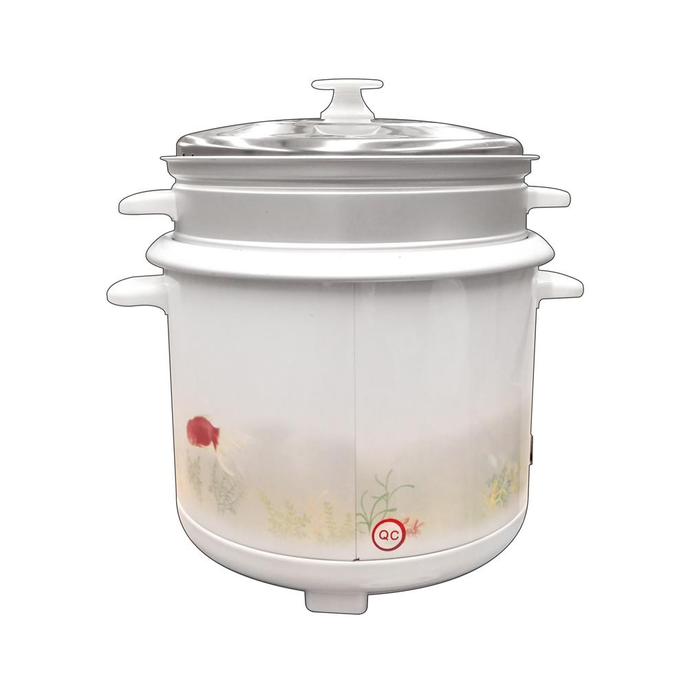 หม้อหุงข้าว MANUAL 1.8 ลิตร SKG SK-518 ลายปลาทอง สีขาว