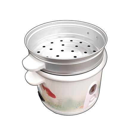 หม้อหุงข้าว MANUAL 1.8 ลิตร SKG SK-518 ลายปลาทอง สีขาว_2